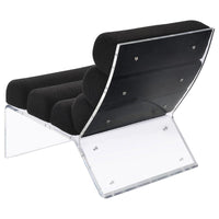 Serreta Boucle Upholstered Armless Acrylic Chair Black - Home & Sleep Outlet