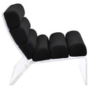 Serreta Boucle Upholstered Armless Acrylic Chair Black - Home & Sleep Outlet