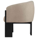 Valdez Boucle Upholstered Barrel Back Accent Chair Beige - Home & Sleep Outlet