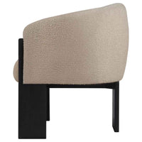 Valdez Boucle Upholstered Barrel Back Accent Chair Beige - Home & Sleep Outlet