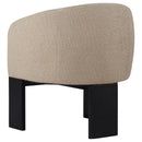 Valdez Boucle Upholstered Barrel Back Accent Chair Beige - Home & Sleep Outlet
