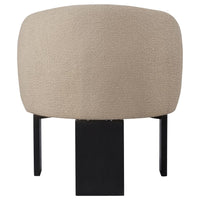 Valdez Boucle Upholstered Barrel Back Accent Chair Beige - Home & Sleep Outlet