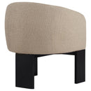 Valdez Boucle Upholstered Barrel Back Accent Chair Beige - Home & Sleep Outlet