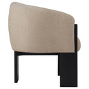Valdez Boucle Upholstered Barrel Back Accent Chair Beige - Home & Sleep Outlet