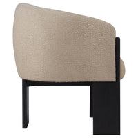 Valdez Boucle Upholstered Barrel Back Accent Chair Beige - Home & Sleep Outlet