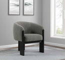 Valdez Boucle Upholstered Barrel Back Accent Chair Brown - Home & Sleep Outlet