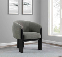 Valdez Boucle Upholstered Barrel Back Accent Chair Brown - Home & Sleep Outlet