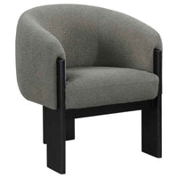 Valdez Boucle Upholstered Barrel Back Accent Chair Brown - Home & Sleep Outlet