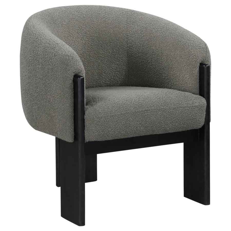 Valdez Boucle Upholstered Barrel Back Accent Chair Brown - Home & Sleep Outlet