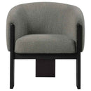 Valdez Boucle Upholstered Barrel Back Accent Chair Brown - Home & Sleep Outlet