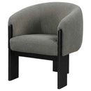 Valdez Boucle Upholstered Barrel Back Accent Chair Brown - Home & Sleep Outlet