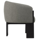 Valdez Boucle Upholstered Barrel Back Accent Chair Brown - Home & Sleep Outlet