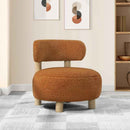 Zonie Boucle Upholstered Barrel Back Accent Chair Orange - Home & Sleep Outlet