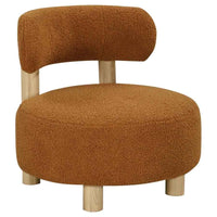 Zonie Boucle Upholstered Barrel Back Accent Chair Orange - Home & Sleep Outlet