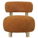 Zonie Boucle Upholstered Barrel Back Accent Chair Orange - Home & Sleep Outlet