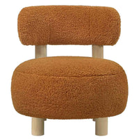 Zonie Boucle Upholstered Barrel Back Accent Chair Orange - Home & Sleep Outlet