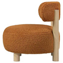 Zonie Boucle Upholstered Barrel Back Accent Chair Orange - Home & Sleep Outlet