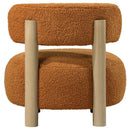 Zonie Boucle Upholstered Barrel Back Accent Chair Orange - Home & Sleep Outlet