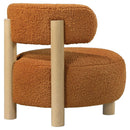 Zonie Boucle Upholstered Barrel Back Accent Chair Orange - Home & Sleep Outlet