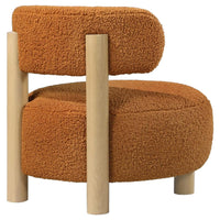 Zonie Boucle Upholstered Barrel Back Accent Chair Orange - Home & Sleep Outlet