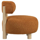 Zonie Boucle Upholstered Barrel Back Accent Chair Orange - Home & Sleep Outlet