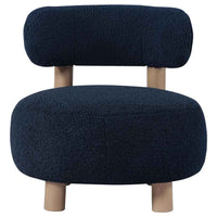 Zonie Boucle Upholstered Barrel Back Accent Chair Blue - Home & Sleep Outlet