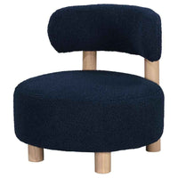 Zonie Boucle Upholstered Barrel Back Accent Chair Blue - Home & Sleep Outlet