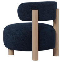 Zonie Boucle Upholstered Barrel Back Accent Chair Blue - Home & Sleep Outlet