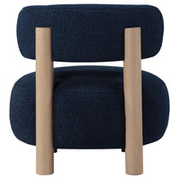 Zonie Boucle Upholstered Barrel Back Accent Chair Blue - Home & Sleep Outlet