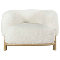 Lawler Upholstered Barrel Back Accent Chair Ivory and Natural - Home & Sleep Outlet