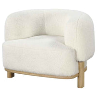 Lawler Upholstered Barrel Back Accent Chair Ivory and Natural - Home & Sleep Outlet