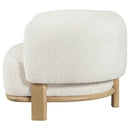 Lawler Upholstered Barrel Back Accent Chair Ivory and Natural - Home & Sleep Outlet