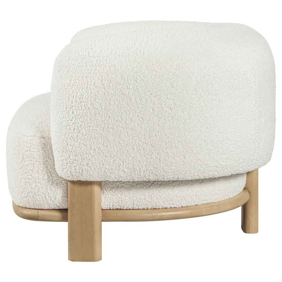 Lawler Upholstered Barrel Back Accent Chair Ivory and Natural - Home & Sleep Outlet