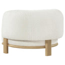 Lawler Upholstered Barrel Back Accent Chair Ivory and Natural - Home & Sleep Outlet