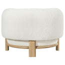 Lawler Upholstered Barrel Back Accent Chair Ivory and Natural - Home & Sleep Outlet