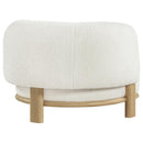 Lawler Upholstered Barrel Back Accent Chair Ivory and Natural - Home & Sleep Outlet