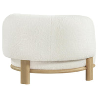 Lawler Upholstered Barrel Back Accent Chair Ivory and Natural - Home & Sleep Outlet