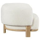 Lawler Upholstered Barrel Back Accent Chair Ivory and Natural - Home & Sleep Outlet