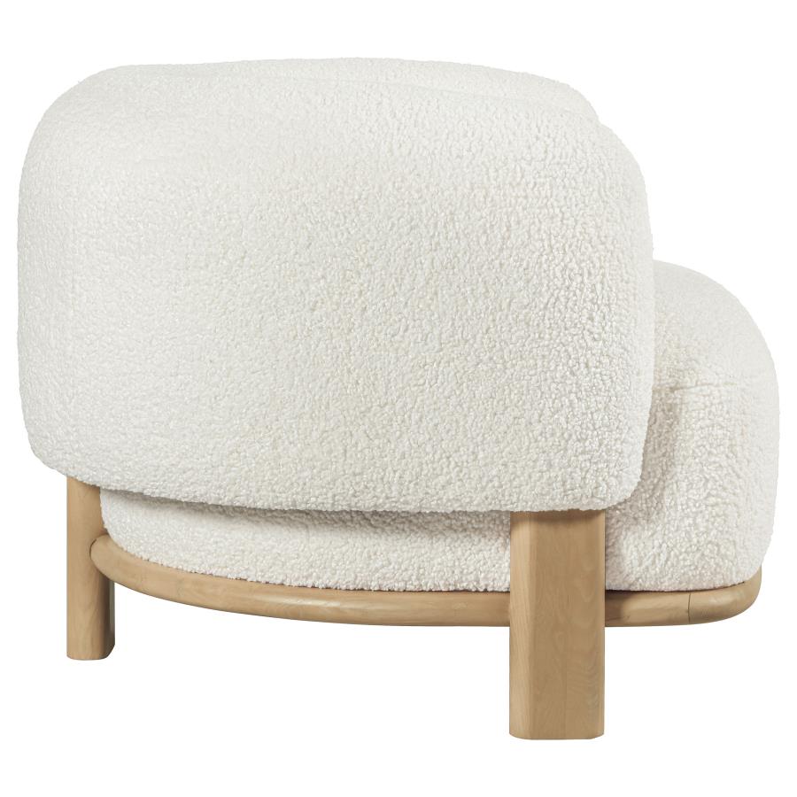Lawler Upholstered Barrel Back Accent Chair Ivory and Natural - Home & Sleep Outlet