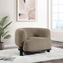 Lawler Upholstered Barrel Back Accent Chair Brown and Black - Home & Sleep Outlet