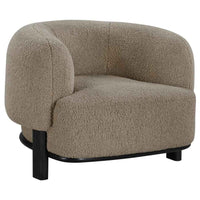Lawler Upholstered Barrel Back Accent Chair Brown and Black - Home & Sleep Outlet