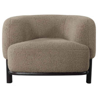 Lawler Upholstered Barrel Back Accent Chair Brown and Black - Home & Sleep Outlet