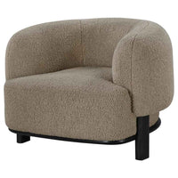 Lawler Upholstered Barrel Back Accent Chair Brown and Black - Home & Sleep Outlet