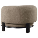 Lawler Upholstered Barrel Back Accent Chair Brown and Black - Home & Sleep Outlet