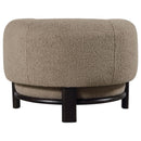 Lawler Upholstered Barrel Back Accent Chair Brown and Black - Home & Sleep Outlet