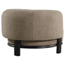Lawler Upholstered Barrel Back Accent Chair Brown and Black - Home & Sleep Outlet