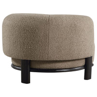 Lawler Upholstered Barrel Back Accent Chair Brown and Black - Home & Sleep Outlet