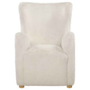 Thornton Faux Fur Upholstered Wingback Lounge Accent Chair Ivory - Home & Sleep Outlet