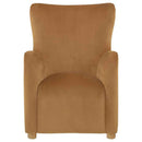 Thornton Velvet Upholstered Wingback Lounge Accent Chair Cognac - Home & Sleep Outlet