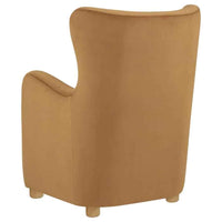 Thornton Velvet Upholstered Wingback Lounge Accent Chair Cognac - Home & Sleep Outlet